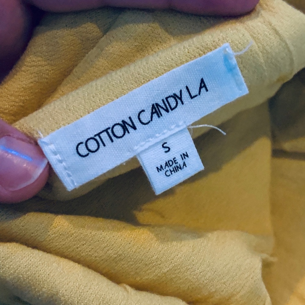 NWT Cotton Candy LA Mustard Yellow Long  Dress